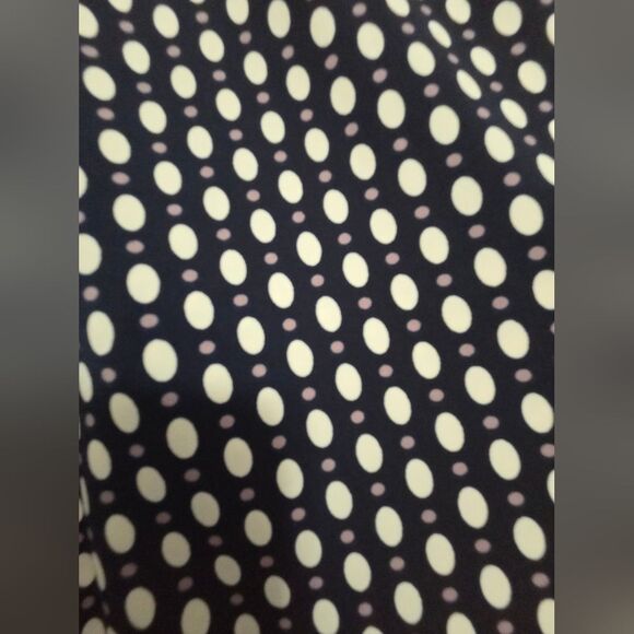 Ann Taylor Factory Navy Polka Dot Midi Dress - Picture 3 of 6